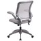 Emma and Oliver Mid-Back Mesh Swivel Ergonomic Task Office Chair with Gray Frame & Flip-Up Arms